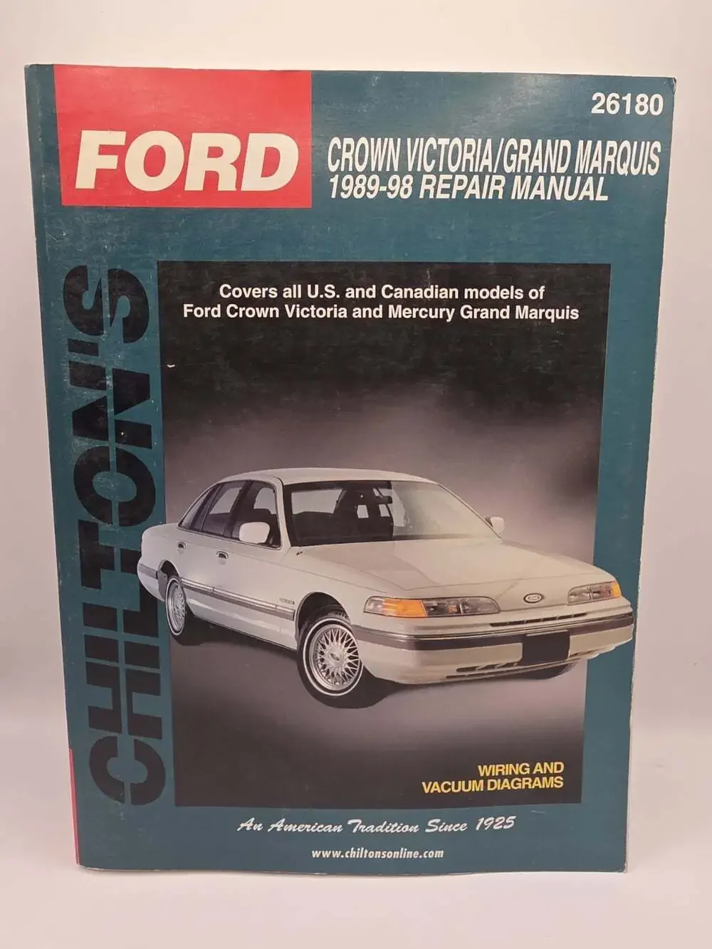Chilton Repair Manual 26180 Ford Crown Victoria Mercury Grand Marquis 1989-1993